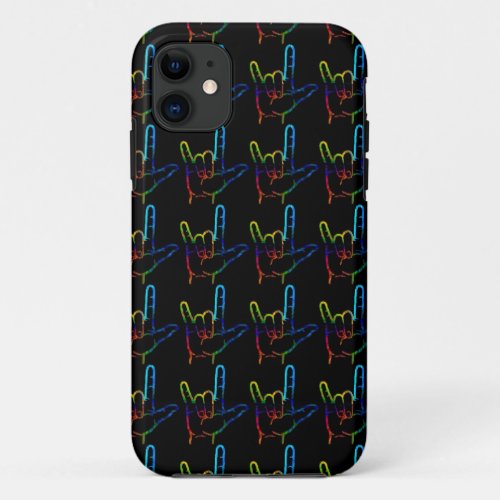 Rainbow Burst ASL I Love You Custom Case