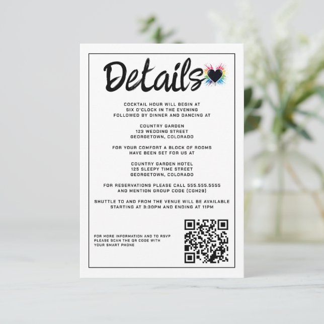 Rainbow Burst Enclosure Card (Standing Front)