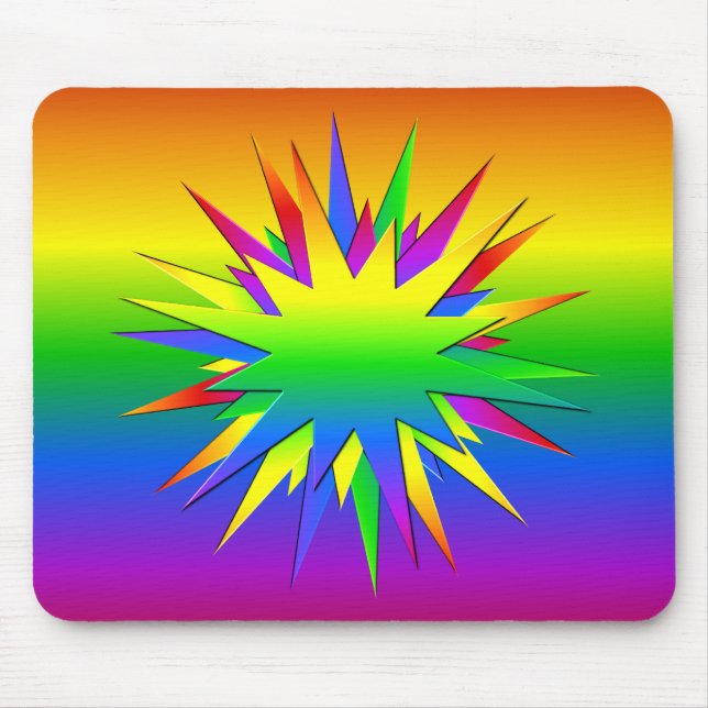 Rainbow Burst mousepad (Front)