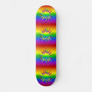 Rainbow Burst skateboard Deck