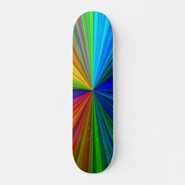 Rainbow Burst Skateboard Deck (Front)