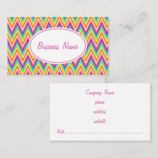 Customizable Rainbow Business Card