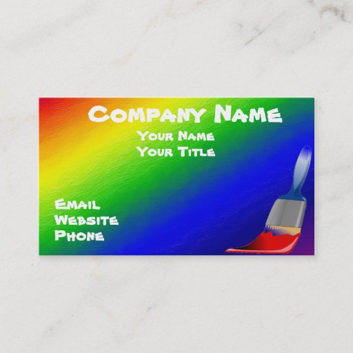Customizable Rainbow business card