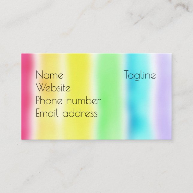 Rainbow Business Card (Front)