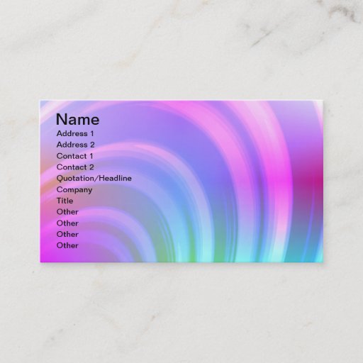 Customizable Rainbow Business Card