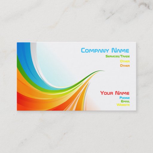Customizable Rainbow business card
