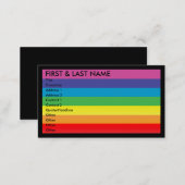 rainbow business card. M. Business Card (Front/Back)
