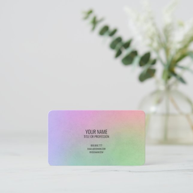 Rainbow Business Cards, Custom Personalized Logo Business Card (Standing Front)