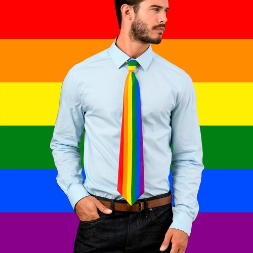 Rainbow Business Tie  Pride Rainbow Flag  LGBT