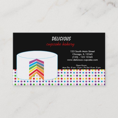 Rainbow Bussiness Cake Business Card Templates