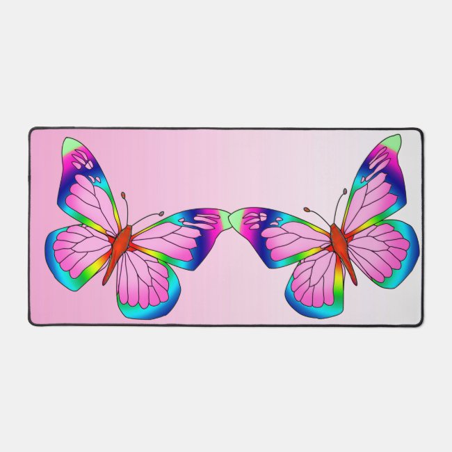 Rainbow Butterflies Desk Mat