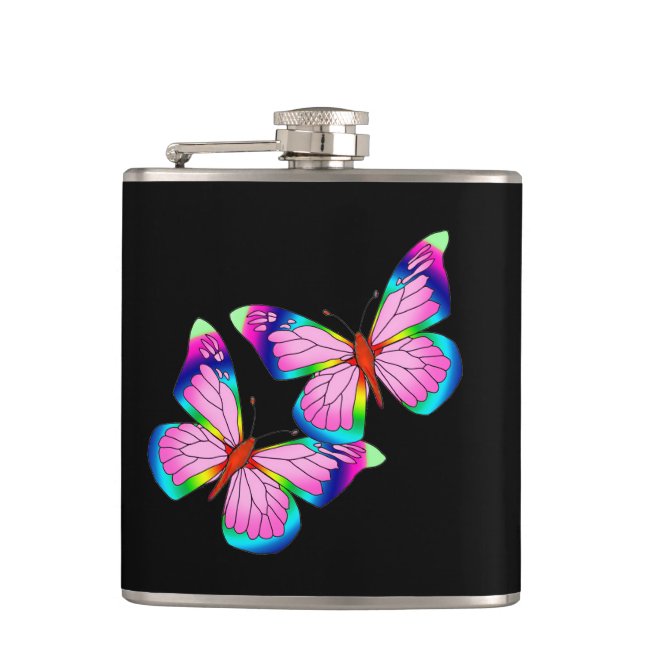 Rainbow Butterflies Flask