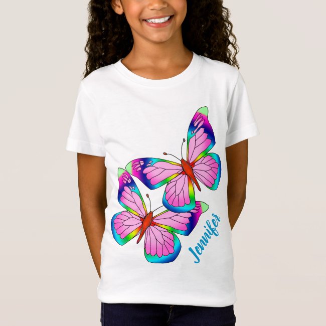 Rainbow Butterflies Kids T-Shirt