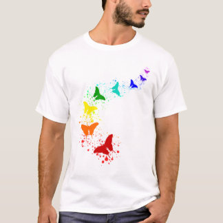 Rainbow Butterflies LGBT Gay Pride T-Shirt