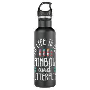 Rainbow Butterflies Phlebotomist Phlebotomy techni Stainless Steel Water Bottle