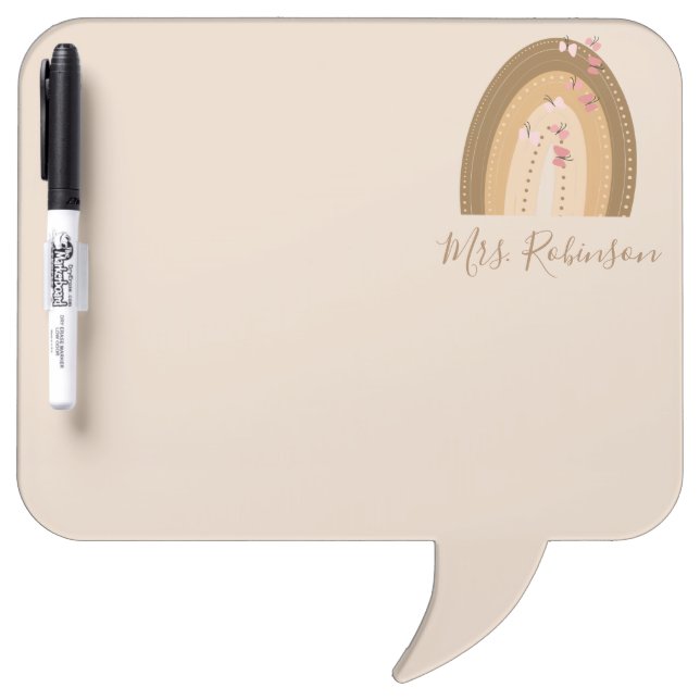 Rainbow Butterflies Script Teachers Name      Dry Erase Board (Front)