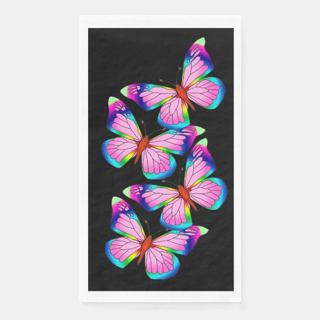 Rainbow Butterflies Set of Paper Guest Towels