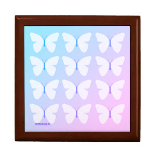 Rainbow Butterflies Trinket Box