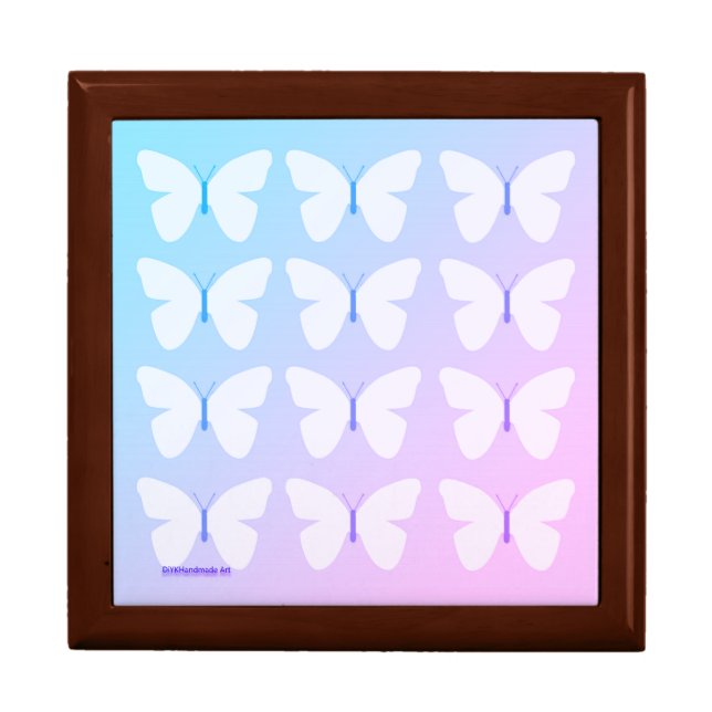 Rainbow Butterflies Trinket Box (Front)