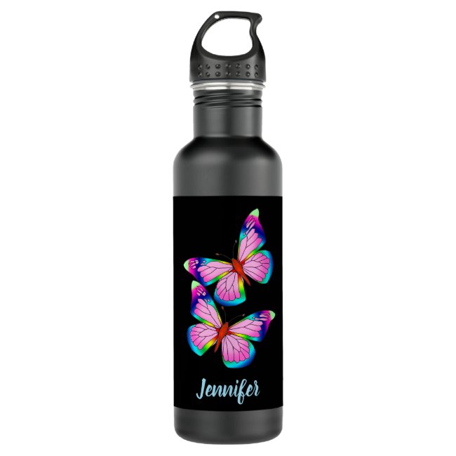 Rainbow Butterflies Water Bottle