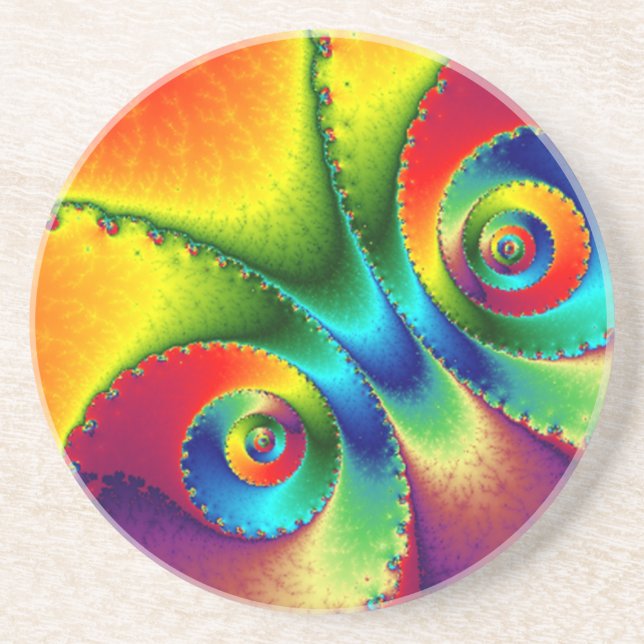 Rainbow Butterfly Abstract Coaster (Front)