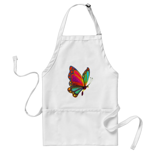 Rainbow Butterfly Adult Apron (Front)