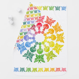 Rainbow Butterfly Baby Blanket Color Shift