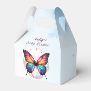 Rainbow Butterfly Baby Shower  Thank you Favor Boxes
