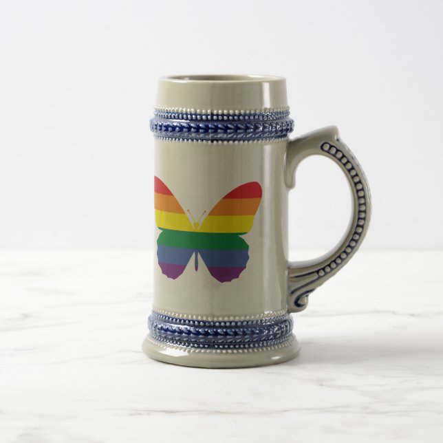 Rainbow Butterfly Beer Stein (Right)