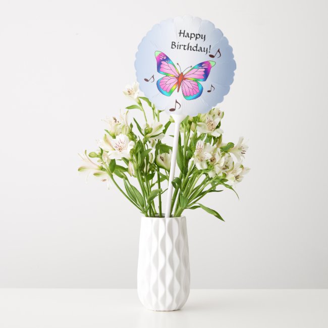 Rainbow Butterfly Birthday Balloon