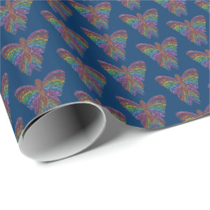 Rainbow Butterfly (blue) - Wrapping Paper