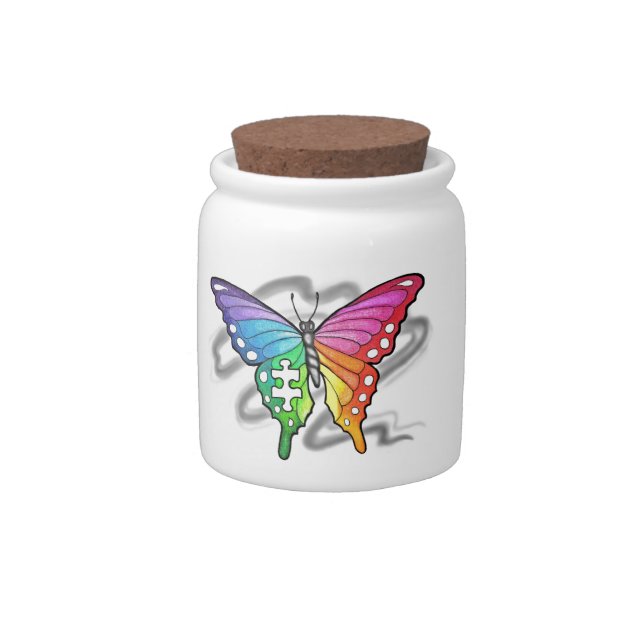 Rainbow Butterfly Candy Jar (Right)