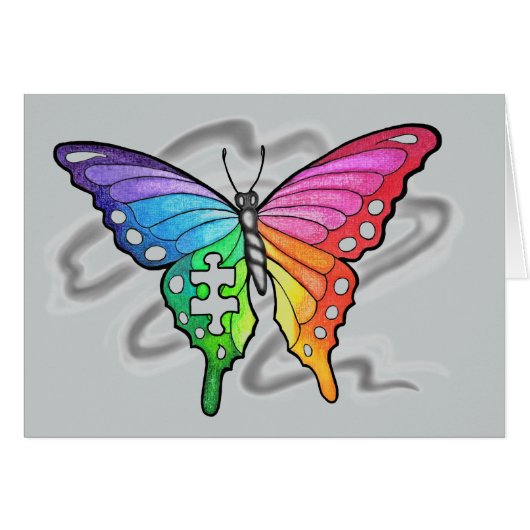 Rainbow Butterfly Cards (Front Horizontal)