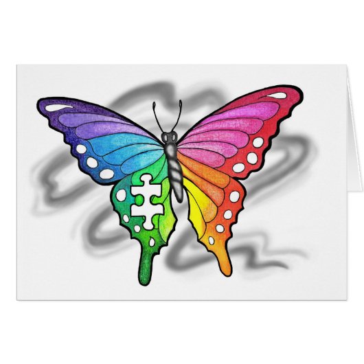 Rainbow Butterfly Cards (Front Horizontal)
