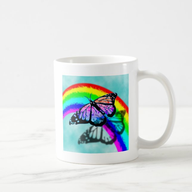 Rainbow Butterfly Coffee Mug (Right)
