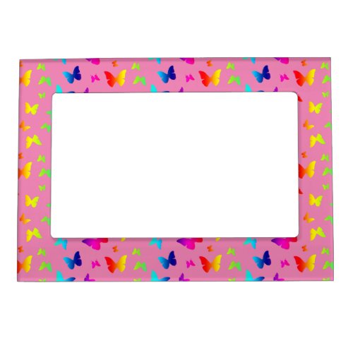 Rainbow Butterfly Delight Magnetic Frame
