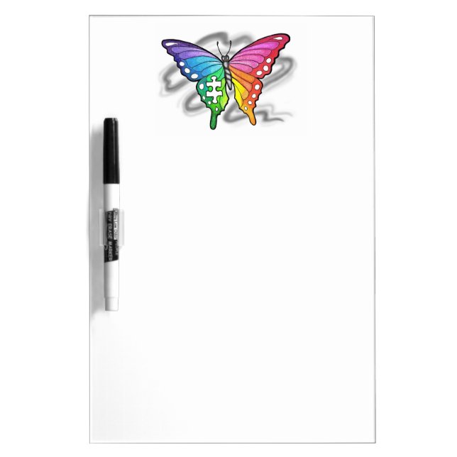 Rainbow Butterfly Dry-Erase Board (Front)