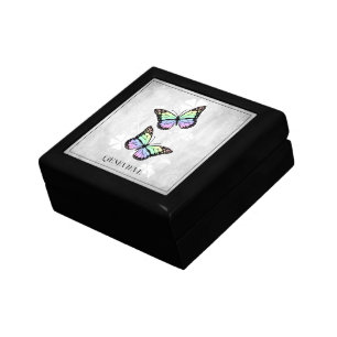 Rainbow Butterfly Floral Gift Box