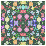 Rainbow Butterfly Flower Fabric