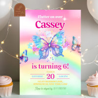 Rainbow Butterfly Girl Birthday