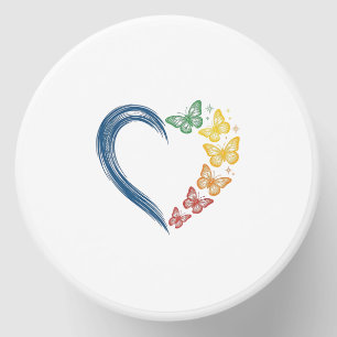 Rainbow Butterfly Heart Vintage Engraving Design_1 Mini Candle Favors