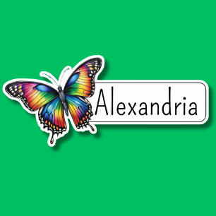 Rainbow Butterfly ID  Sticker