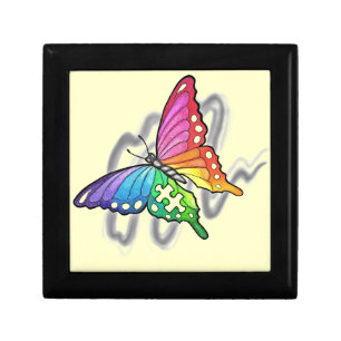 Rainbow Butterfly Jewelry Box