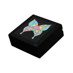 Rainbow Butterfly Jewelry Keepsake Box