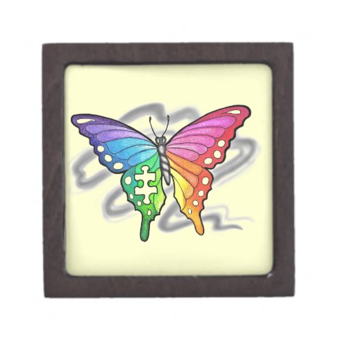 Rainbow Butterfly Keepsake Box