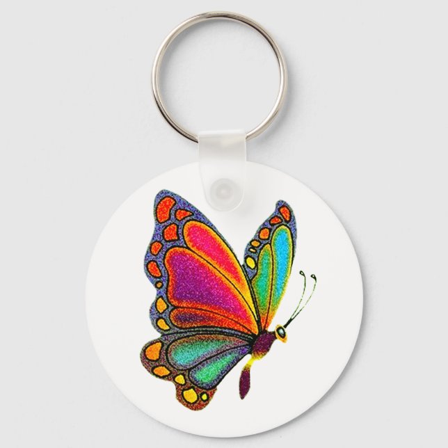 Rainbow Butterfly Keychain (Front)