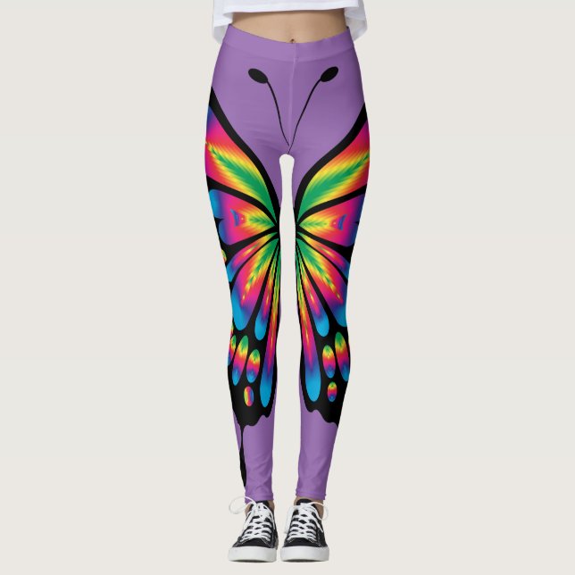 Rainbow Butterfly Leggings (Front)