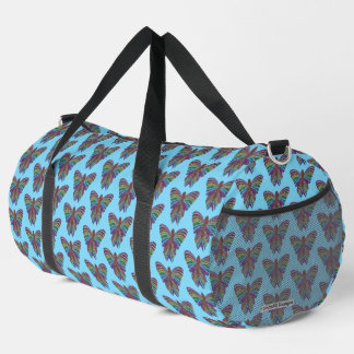 Rainbow Butterfly (light blue) - Duffel Bag