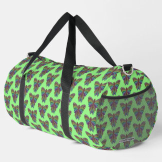 Rainbow Butterfly (light green) - Duffel Bag