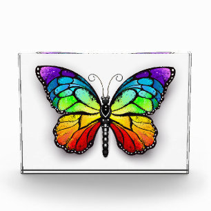 Rainbow butterfly Monarch Acrylic Award